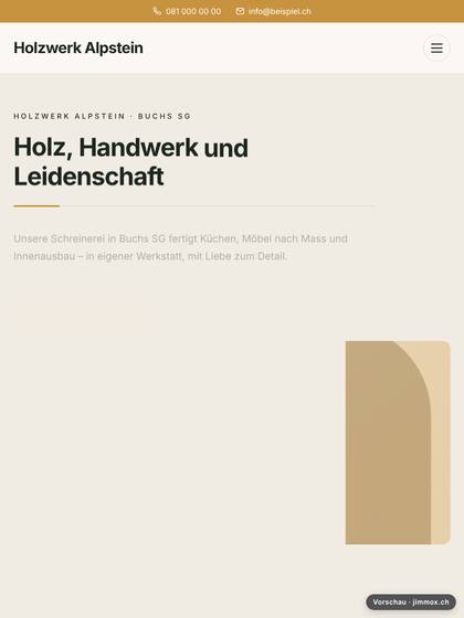 Profi Holz auf dem Tablet